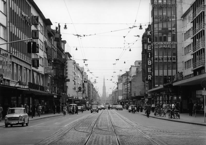 Kaiserstraße um 1960, unbewegtes Originalfoto